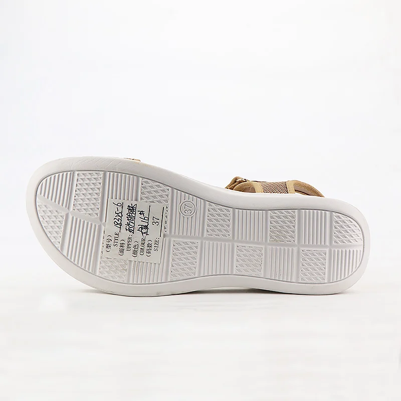 

2021 New Women Sandals Metal Decoration Hook-Loop Sandals Soft Comfy Light Elegant Shoes Platform Mesh Non-slip Sandals Summer