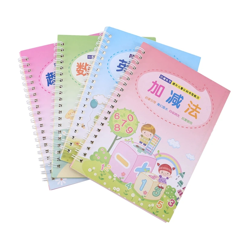 

ic Calligraphy Stickers Free Erasing Copybooks Reusable Writing Tools 3-5 Years Old Simple Handwriting