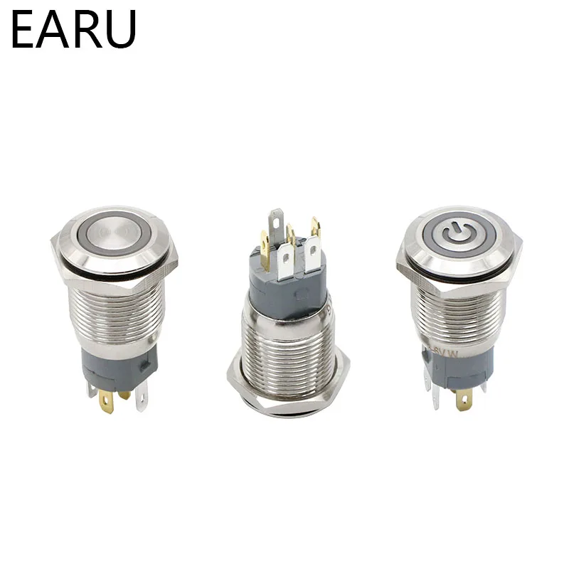 Светодиодный светильник RGB 16 мм 2 цвета мгновенный самосброс фиксации