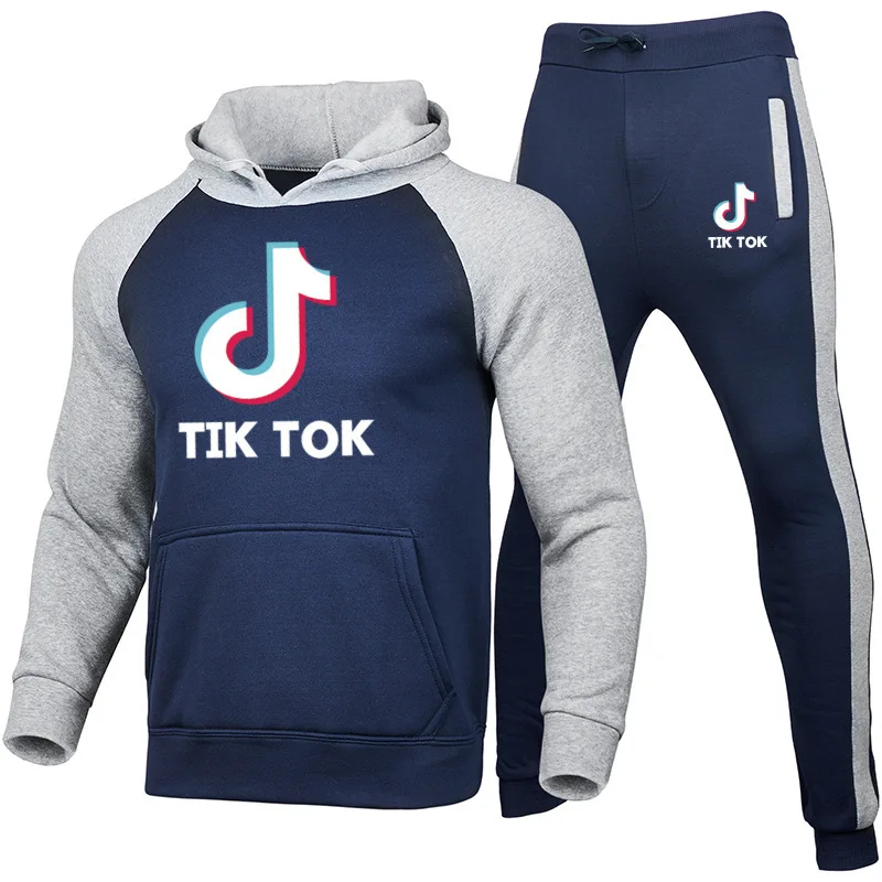 

2020 new track suit men's brand men's hooded sweatshirt + pants suit men's hooded sweatshirt suit casual sportswear S-3XL