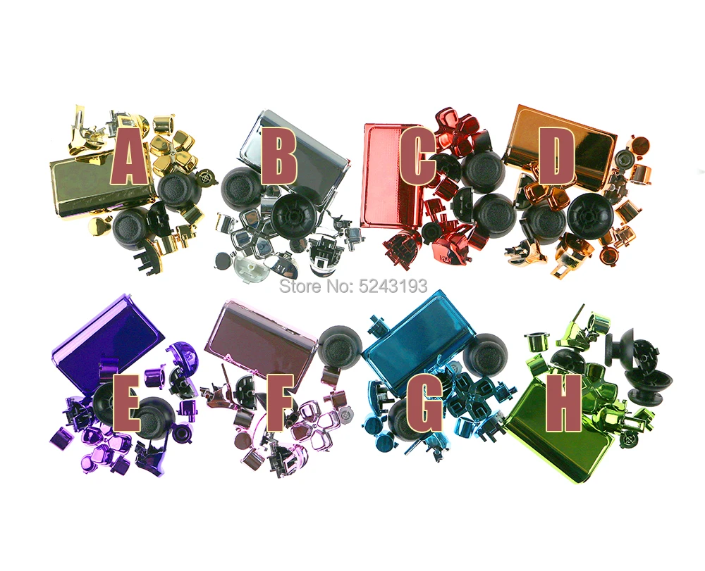 Комплект хромированных кнопок L1 R1 L2 R2 50 комплектов сменные колпачки для