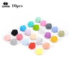 Оптовая продажа 10 шт.лот силиконовые бусины цветок Детские грызунки BPA бесплатно розовый Детские игрушки Аксессуары для соски цепочка BPA бесплатно