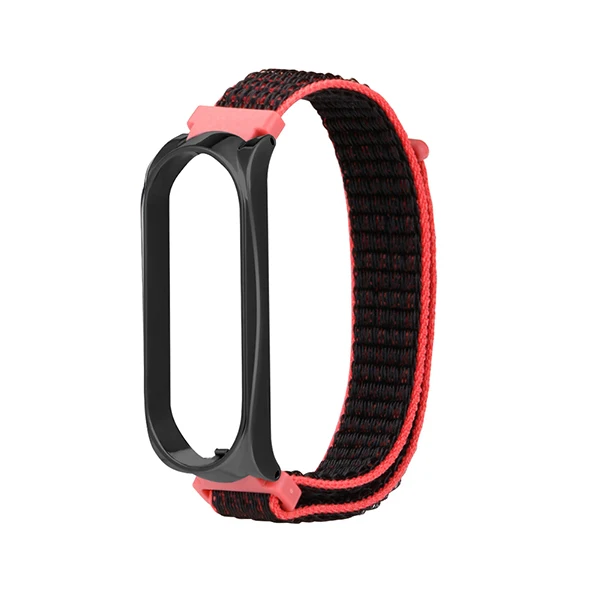 Black Red HANGRUI браслет ремешок для huawei Honor Band 5/4 нейлон спортивная петля Замена часов Ремешок для Honor Band 5 браслет ремешок - Цвет: Black Red