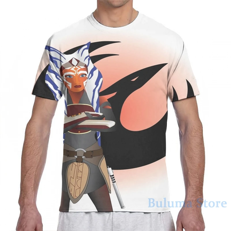 Мужская и женская футболка Ahsoka Tano модная с принтом топы для мальчиков футболки