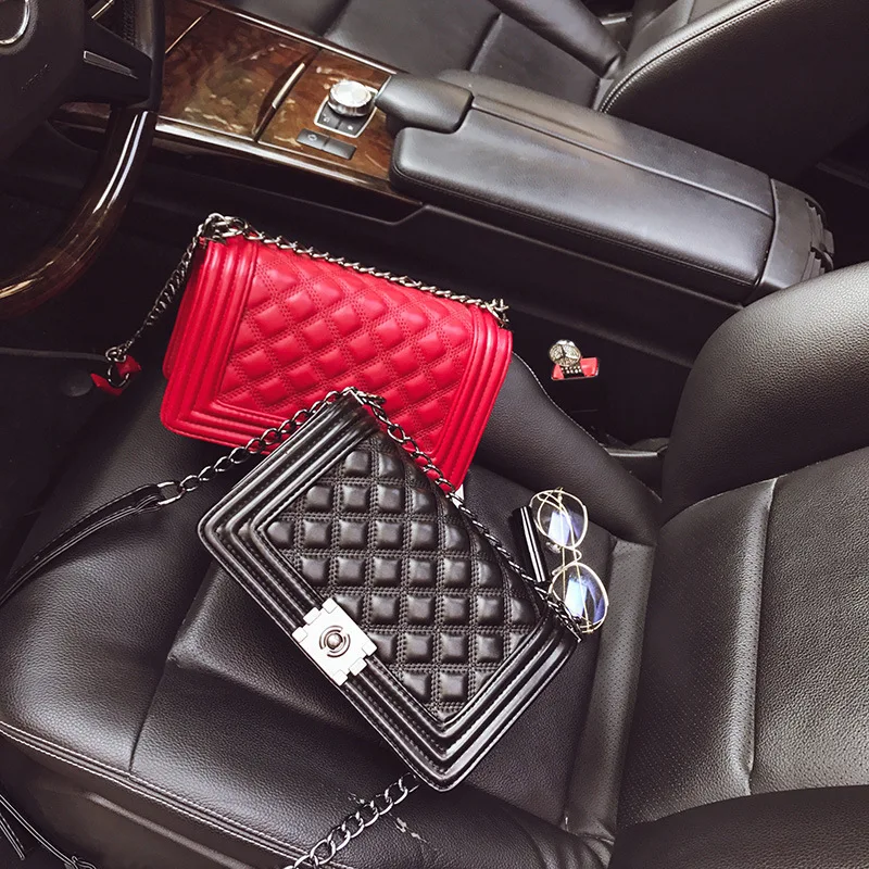 Женская сумка-мессенджер из искусственной кожи маленькая с цепочкой 2019 |