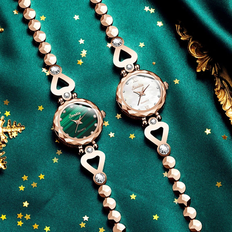

2021New Fashion High-end Watch for Women Diamond Mirror Top Brand Luxury Tungsten Steel Waterproof Quartz Clock Women Wristwatch