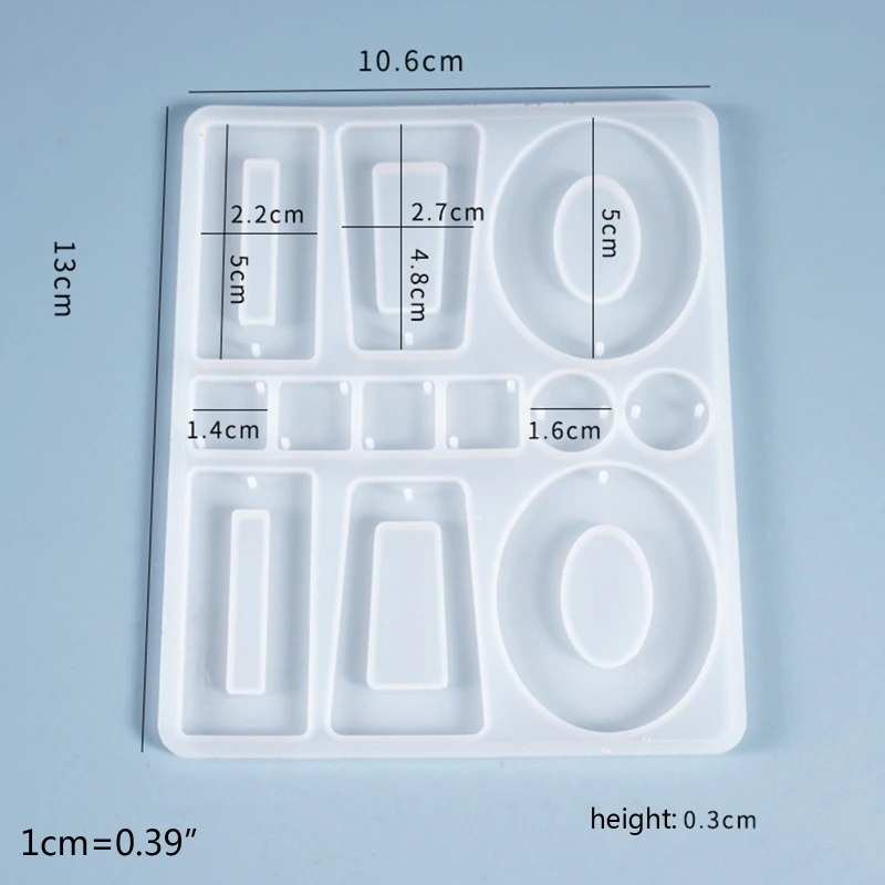 

Crystal Epoxy Resin Mold Earrings Pendant Casting Silicone Mould DIY Crafts Jewelry Making Tools