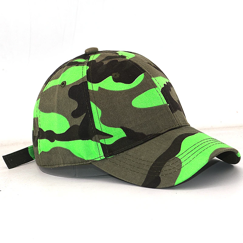 Камуфляжная бейсбольная кепка хлопковая Регулируемая шляпа с ремешком