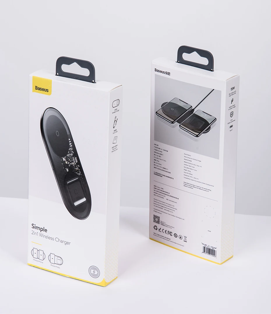 Беспроводное зарядное устройство Baseus Qi для Airpods iPhone 11 Pro Max Xs X Dual 15 Вт быстрая Беспроводная зарядка для samsung индукционное зарядное устройство