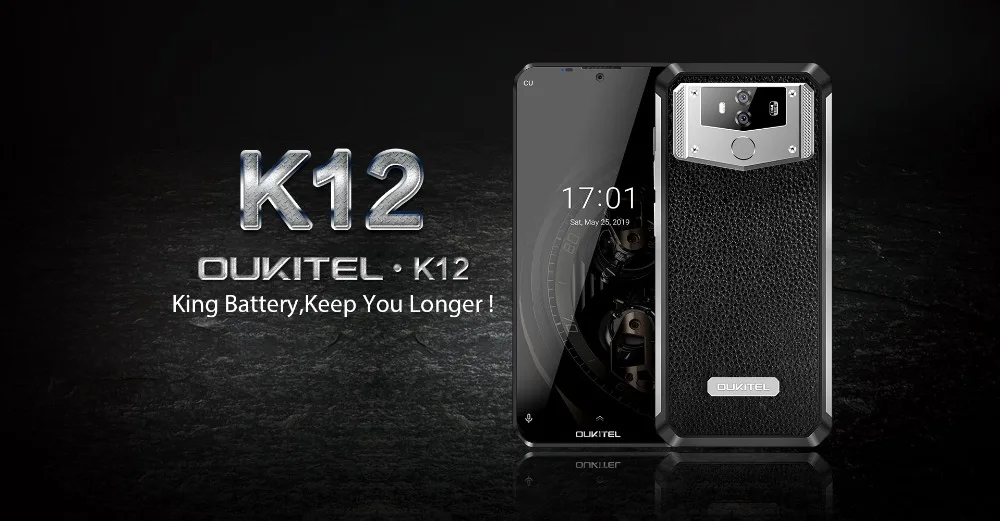 OUKITEL K12 водослива 6," FHD+ Android 9,0 1080*2340 16MP смартфон 6 ГБ 64 Гб Face ID 10000 мАч 5 В/6A OTG NFC мобильный телефон