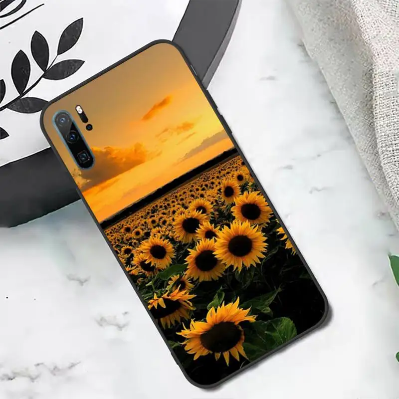 

Beautiful yellow sunflower Phone Case For Huawei Y5 Y6 II Y7 Y9 PRIME 2018 2019 NOVA3E P20 PRO P10 Honor 10