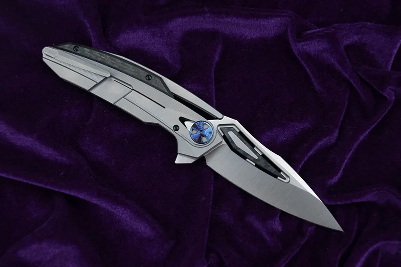 LEMIFSHE custom 0999 Флиппер складной нож m390 сталь CF титановая ручка Открытый Отдых Охота Карманный кухонный инструмент EDC инструмент