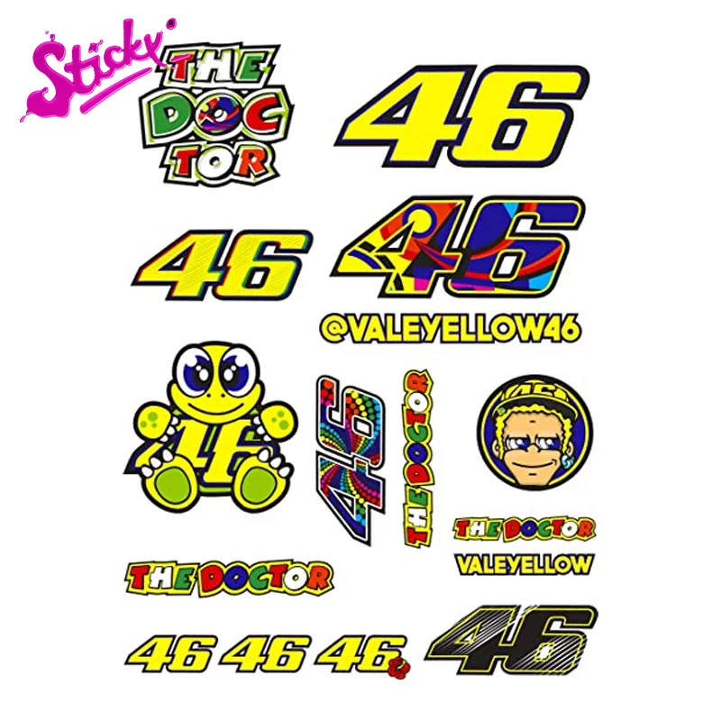 

STICKY The Doctor Rosi Badge Brand Car Sticker Decal Decor For Auto Motocross Racing Laptop Helmet Trunk Wall Stickers