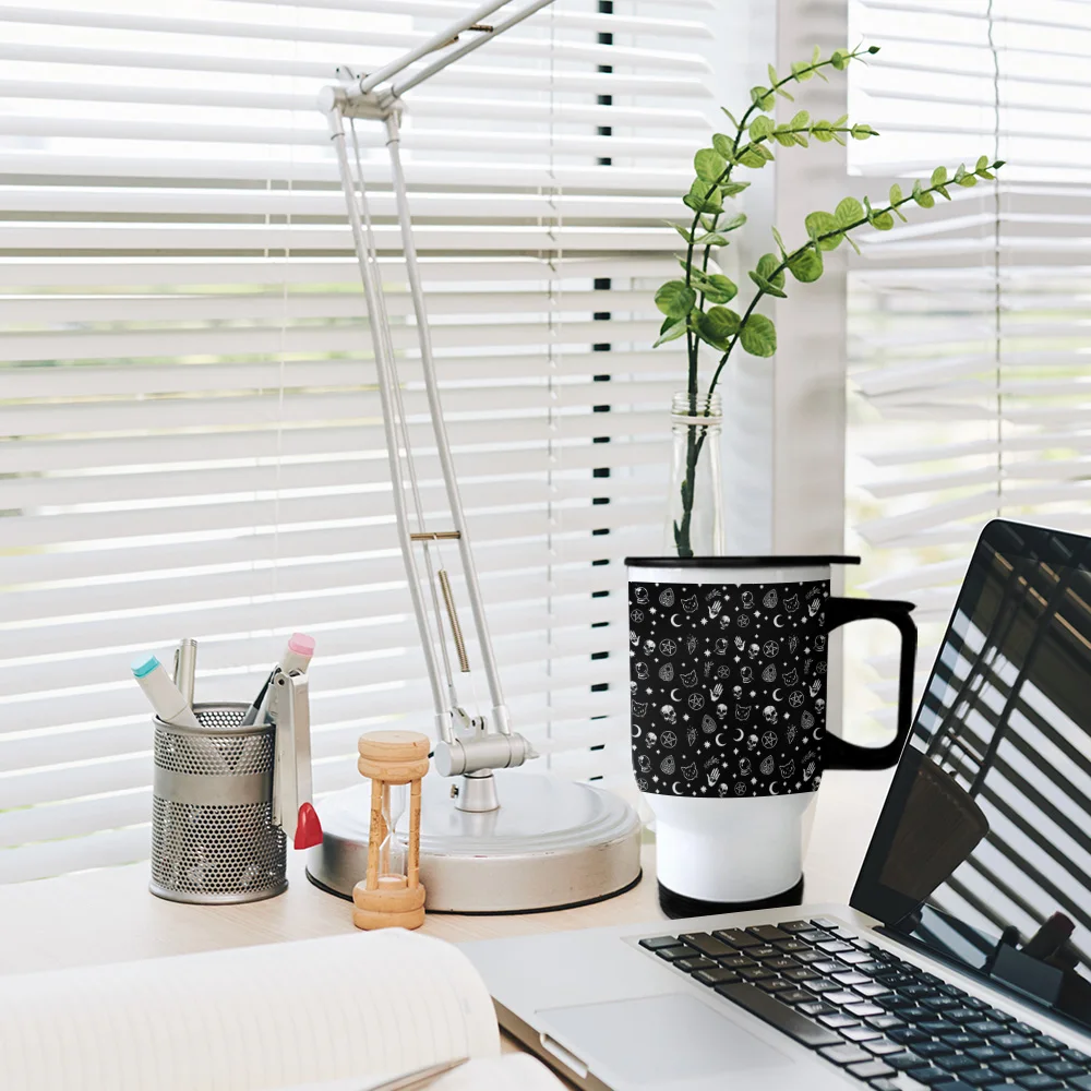 Черная ведьма череп Луна гадание Путешествия Кружки тумблеры путешествия кружки