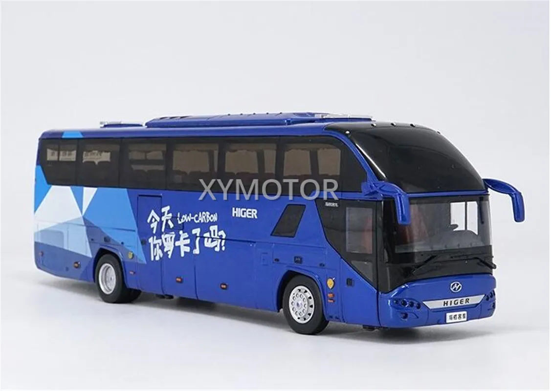 

1/42 золотой дракон Higer KLQ6125, низкоуглеродистый металл, литая модель автомобиля, автобуса, игрушки для мальчиков, подарки, коллекция, дисплей, украшения, синий