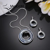 sale necklaces set meicem womens fashion choker circle geometric necklace women wedding holiday pendant alloy mothers day gift