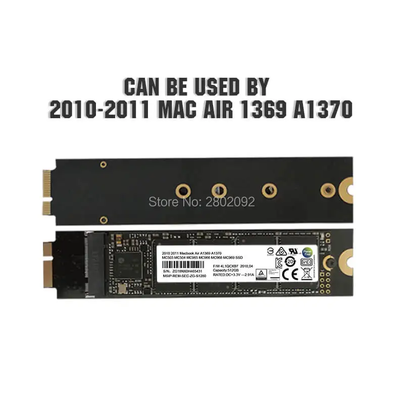 Новый 256 ГБ 512 1 ТБ Macbook Air A1369 A1370 для 2010 2011 год 128 2 SSD MC503 MC504 MC505 MC 506 MC965 MC966 MC968