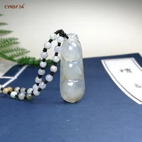 cynsfja real rare certified natural a grade burmese jade lucky amulet wealthy bean ice jade pendant hand carved birthday gifts