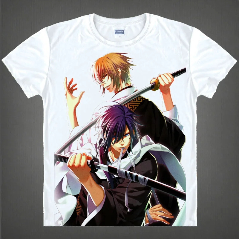 Футболка с принтом Аниме Hakuouki Hijikata Toshizo Yukimura Jiziru для косплея мужские футболки
