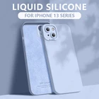 Чехол для iPhone 13 12 11 Pro Max XS XR X 8 7 Plus, защитный силиконовый чехол для объектива iPhone 12 13 11 SE 2020, чехлы для телефонов с флокировкой