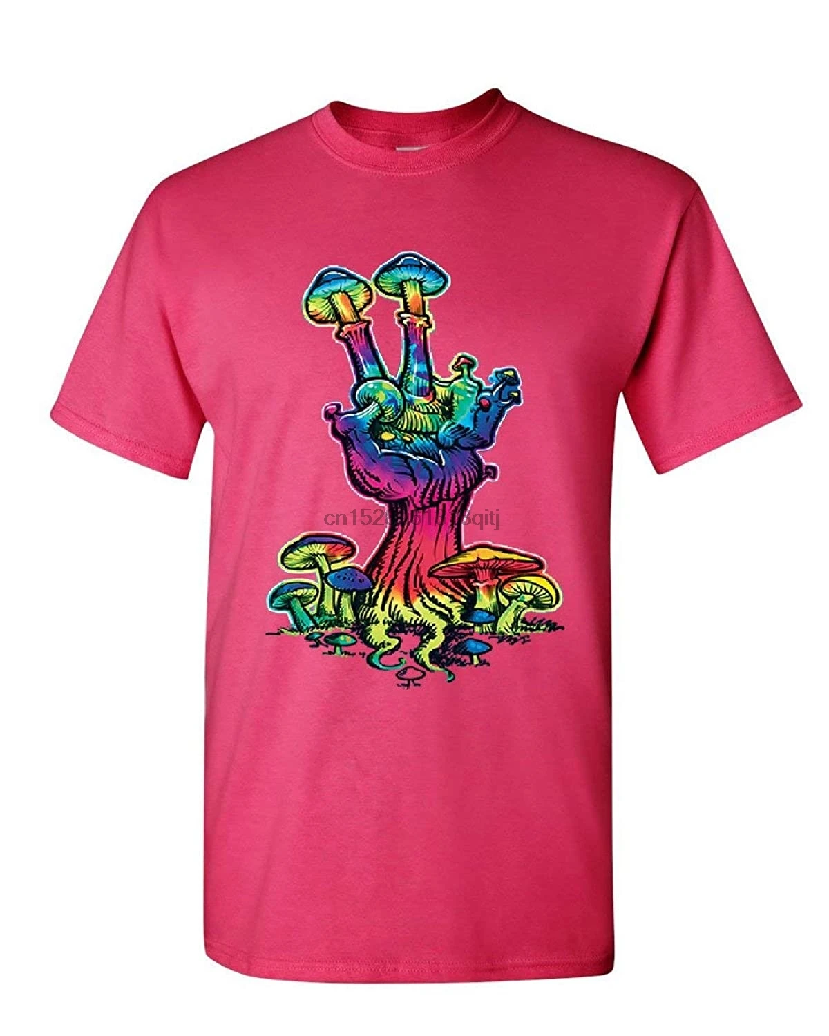 Peace футболка с изображением гриба Shroom Hippie Fungi красочная неоновая Мужская надписью