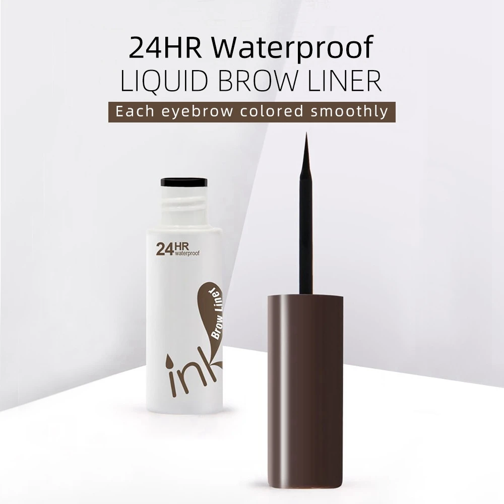 Водостойкие ЖИДКИЕ ТЕНИ для бровей гель стойкий оттенок набор кистей макияжа