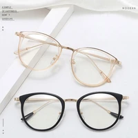 retro round spectacles plastic and metal frame glasses full rim eyewear with spring hinges unisex hot selling