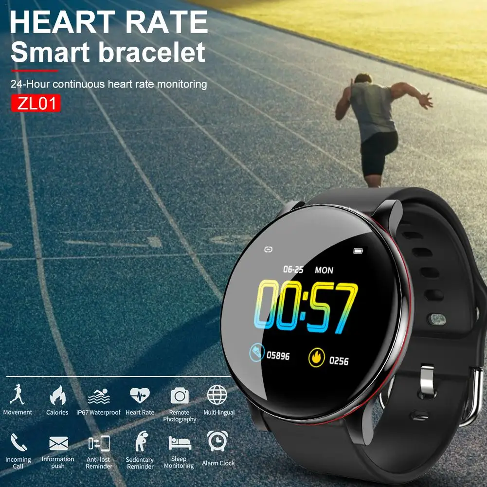 IP67 Waterproof Full Touch Screen Smart Watch Wireless Bluetooth Health Monitoring Sports Bracelet With 1.3-inch IPS Color Scree