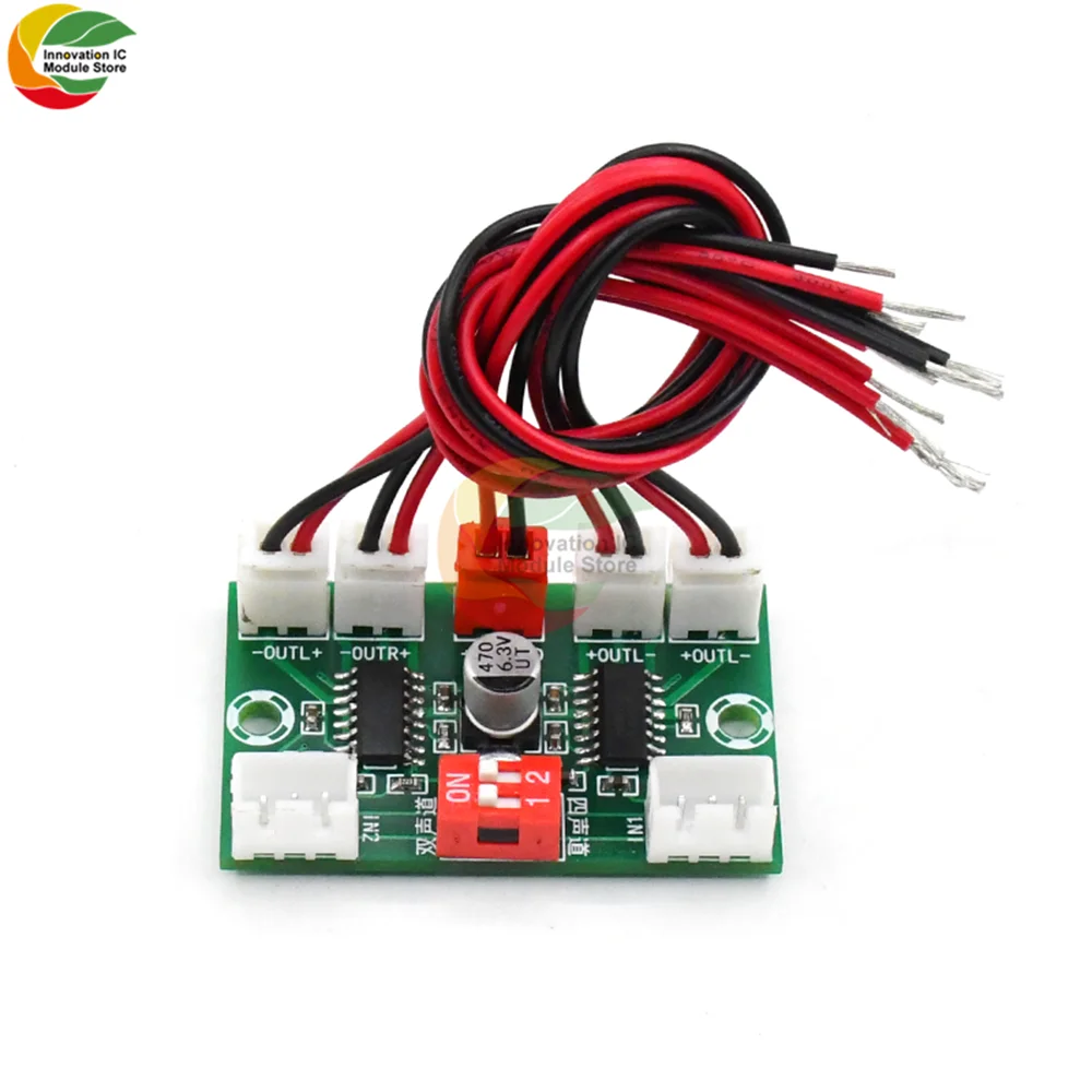 

Ziqqucu XH-157 PAM8403 3W*4 Digital Audio Power Amplifier Board 2 Channel / 4 Channel Swtich Amplifier Module with Wire DC 5V