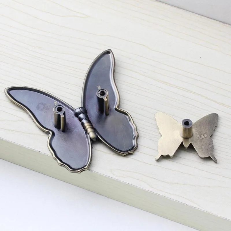 1pc Vintage 3D Butterfly Cabinet Handle Retro Zinc Alloy Kitchen Cupboard Door Pull Knobs Drawer Wardrobe Furniture Decorative |