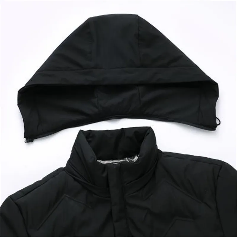 Sitaicery 5XL зимняя куртка Повседневное зимний толстый теплый с капюшоном стеганая куртка на молнии Для мужчин пальто Костюмы верхняя одежда из искусственного меха муж, отец