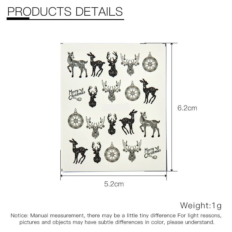 Новогодняя декорация для ногтей с четырьмя лилилиями Рождественская тема Санта