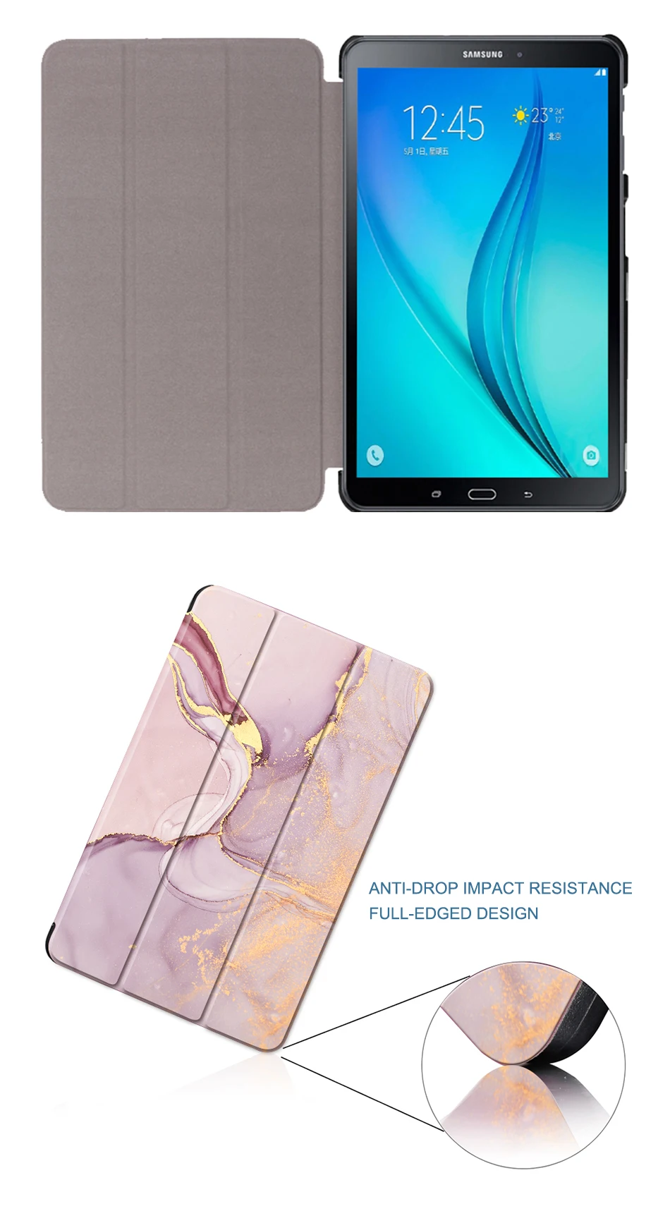 Чехол MTT с мраморной текстурой для samsung Galaxy Tab A A6 10,1 ''SM-T580 T585 из искусственной кожи, откидной Чехол-подставка, fundas, умный чехол для планшета