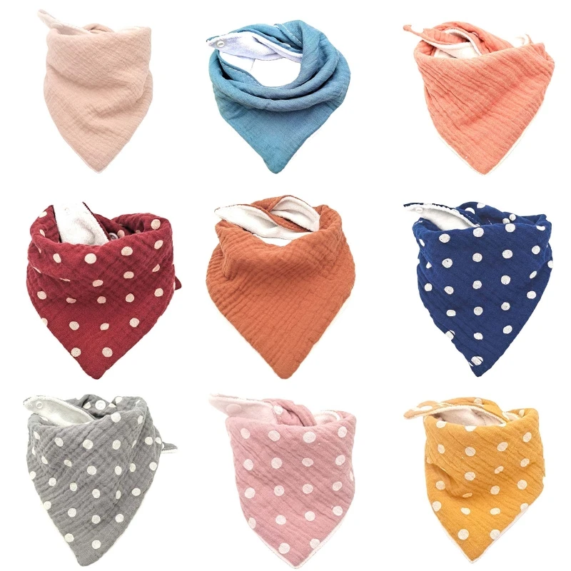 

Toddler Triangle Scarf Newborn Burp Cloth Baby Feeding Bibs Soft Gauze Saliva Towel