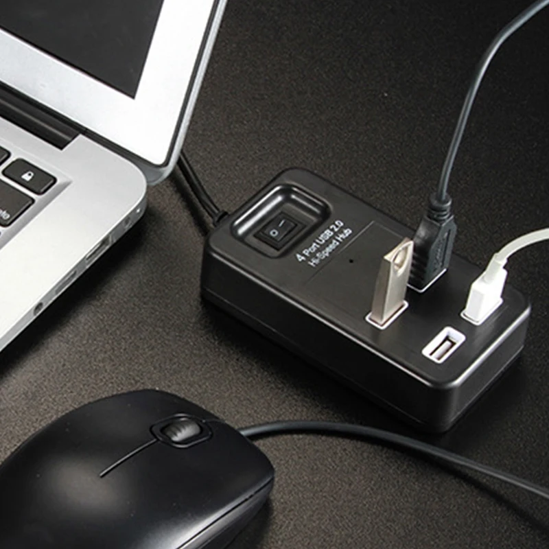 4 порта USB сплиттер расширение высокоскоростной Многофункциональный 2 0