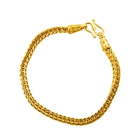 classic bracelet chain men jewelry yellow gold filled bone wristl link gift