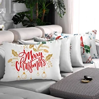 fuwatacchi 2022 merry christmas pillow case for home decorative throw pillows covers red photo rectangle cushion cover 3050cm