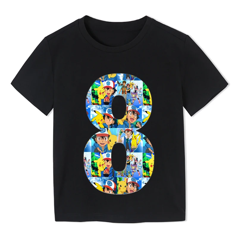 Милые футболки с цифрами 3-9 для маленьких девочек на день рождения детская