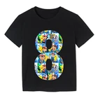 Милые футболки с цифрами 3-9 для маленьких девочек на день рождения детская футболка С Днем Рождения, рождественский подарок, одежда От 3 до 9 лет