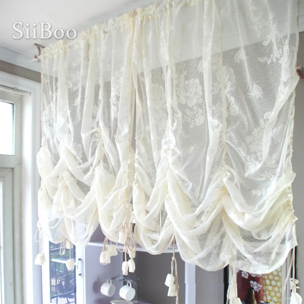 

American elegant style solid color thick embroidery mesh lace bay window curtains for bedroom rideaux chambre gordijnen SP6064