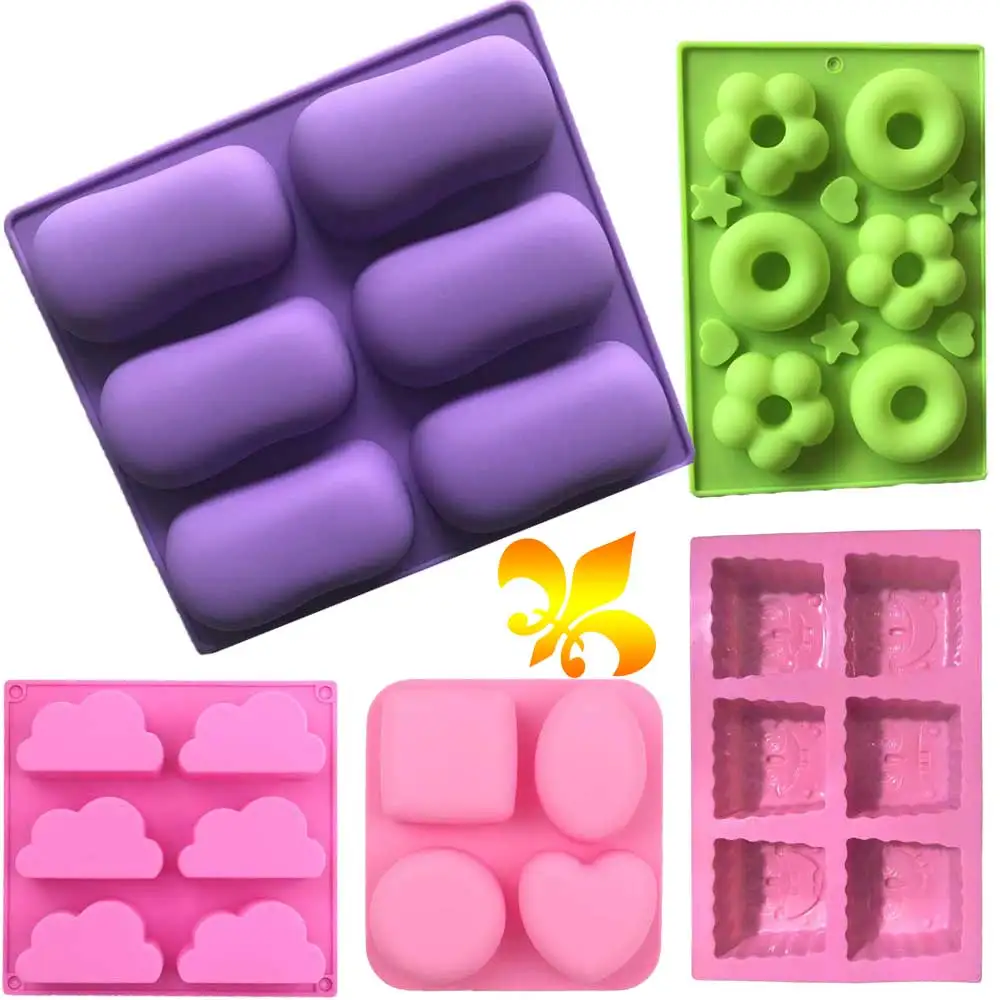 

Silicone Soap Molds for Heart Donuts Christmas Confectionery Equipment Pastry Tools Decoration Cake Baking Kitchen Accessories
