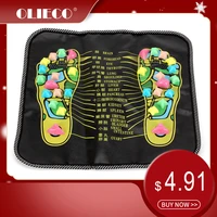 olieco foot massage pad portable walk stone mat foot acupoint massage relaxation 3535cm fit for feet health care