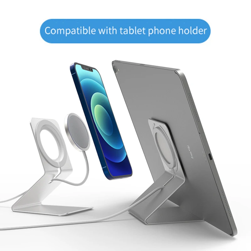 gtwin magnetic wireless charger aluminum alloy desktop stand fast charge bracket for iphone 13 12 11 pro max ipad air mini 6 free global shipping