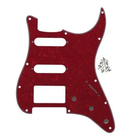 K 1 Набор из 11 отверстий электрогитара щит SSH HSS гитара царапина доска и Винт Fit Strat гитарные части, 20 вариантов цвета - Цвет: K