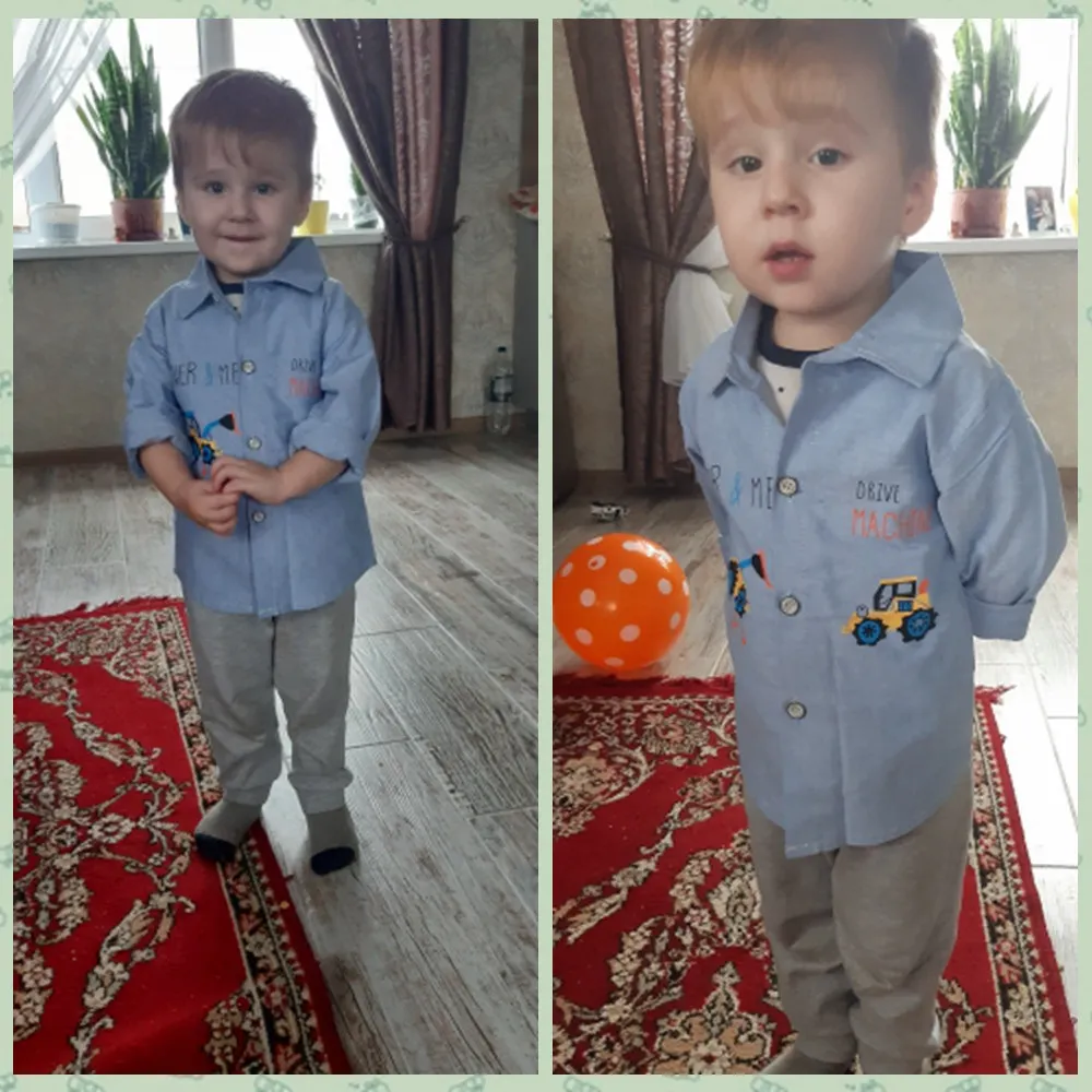 WEPBEL осенние Рубашки для маленьких мальчиков с длинным рукавом