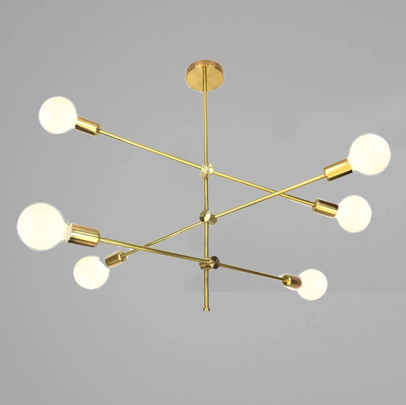 

Rotatable Loft Nordic Chandelier for Dining Kitchen Stair Chandeliers In Gold Suspension Luminaire Modern Chandelier Ceiling