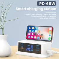 pd 65w quick charge qc3 0 mobile phone charger laptop power adapter for iphone 12 xiaomi portable wireless chargers