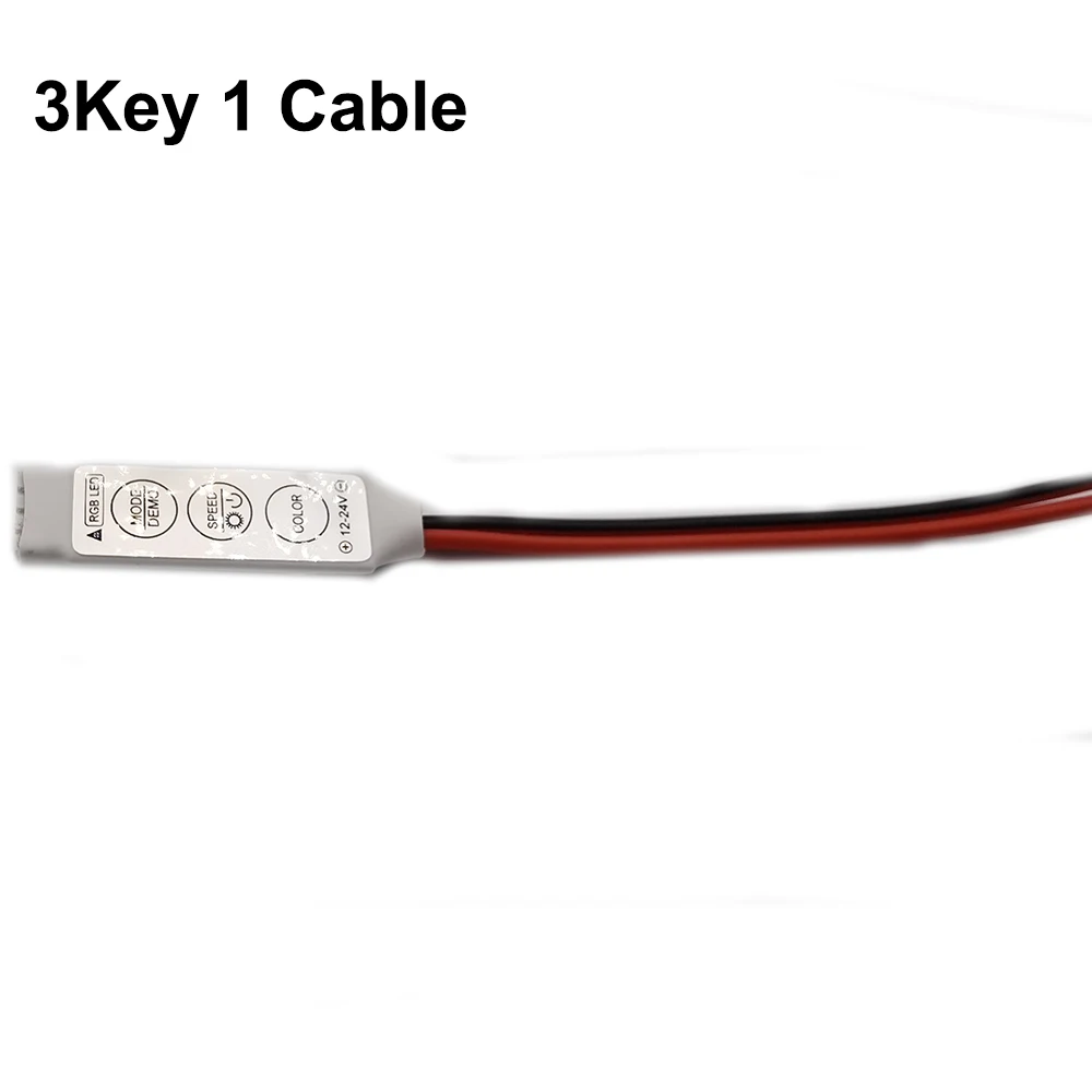 Контроллер RGB для светодиодных лент 5 В 12 24 в пост. Тока А 3 клавиши|Контролеры RGB| |