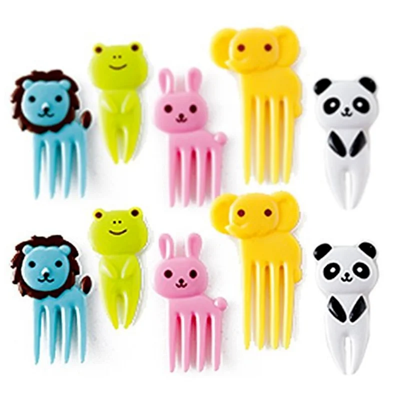 

Animal Farm Fruit Fork Mini Cartoon Children Snack Cake Dessert Food Fruit Pick Toothpick Picnic Party Supplies Decoration