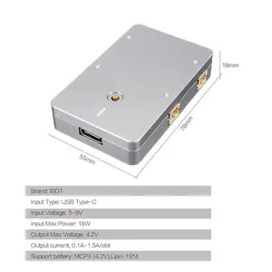 ISDT UC4 18 Вт 4X1.5A 1S мини смарт-зарядное устройство с USB Type-C вход PH2.0 выход MCPX для радиоуправляемого дрона